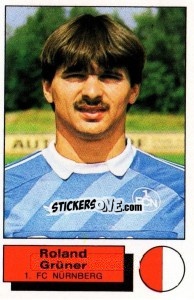 Sticker Roland Gruner - German Football Bundesliga 1985-1986 - Panini