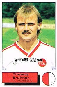 Sticker Thomas Brunner - German Football Bundesliga 1985-1986 - Panini