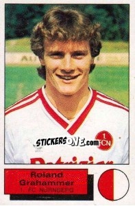 Cromo Roland Grahammer - German Football Bundesliga 1985-1986 - Panini