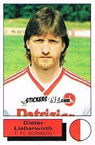 Sticker Dieter Lieberwirth - German Football Bundesliga 1985-1986 - Panini
