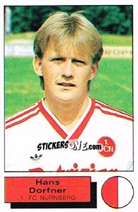 Cromo Hans Dorfner - German Football Bundesliga 1985-1986 - Panini
