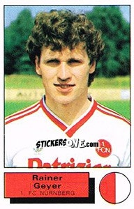 Sticker Rainer Geyer - German Football Bundesliga 1985-1986 - Panini