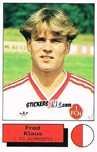 Sticker Fred Klaus - German Football Bundesliga 1985-1986 - Panini