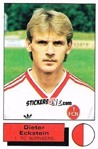 Sticker Dieter Eckstein - German Football Bundesliga 1985-1986 - Panini