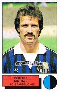 Cromo Walter Muller - German Football Bundesliga 1985-1986 - Panini
