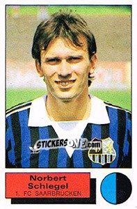 Cromo Norbert Schlegel - German Football Bundesliga 1985-1986 - Panini