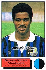Cromo Santos-Ndiela Muntubilia - German Football Bundesliga 1985-1986 - Panini