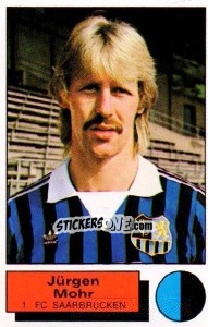 Cromo Jurgen Mohr - German Football Bundesliga 1985-1986 - Panini