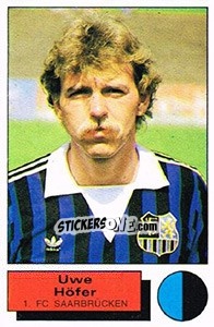 Sticker Uwe Hofer - German Football Bundesliga 1985-1986 - Panini