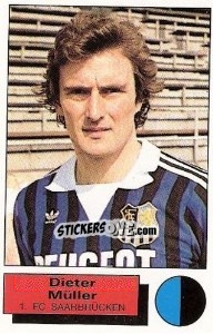 Sticker Dieter Muller - German Football Bundesliga 1985-1986 - Panini