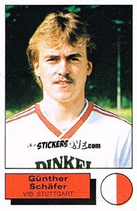 Cromo Gunther Schafer - German Football Bundesliga 1985-1986 - Panini