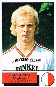 Sticker Hans-Peter Makan - German Football Bundesliga 1985-1986 - Panini
