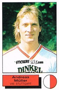 Cromo Andreas Muller - German Football Bundesliga 1985-1986 - Panini