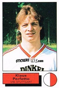 Sticker Klaus Perfetto - German Football Bundesliga 1985-1986 n. 287 - Panini
