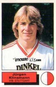 Sticker Jurgen Klinsmann - German Football Bundesliga 1985-1986 - Panini