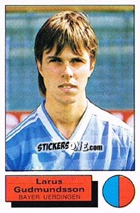 Cromo Larus Gudmundsson - German Football Bundesliga 1985-1986 - Panini
