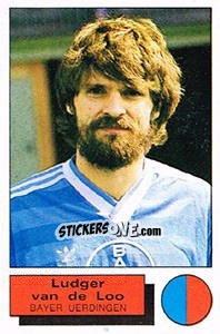 Cromo Ludger van de Loo - German Football Bundesliga 1985-1986 - Panini