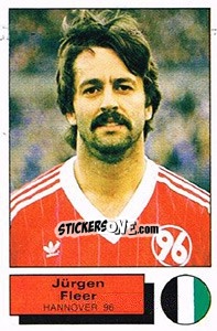 Sticker Jurgen Fleer - German Football Bundesliga 1985-1986 - Panini