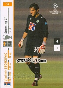 Sticker Vladimir Stojkovic - UEFA Champions League 2007-2008. Trading Cards Game n. 14 - Panini