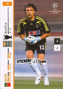 Sticker Quim - UEFA Champions League 2007-2008. Trading Cards Game n. 18 - Panini
