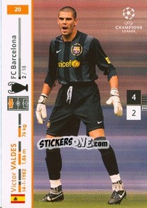 Cromo Victor Valdes - UEFA Champions League 2007-2008. Trading Cards Game - Panini