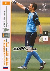 Sticker Veniamin Mandrykin - UEFA Champions League 2007-2008. Trading Cards Game - Panini