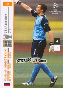 Sticker Veniamin Mandrykin - UEFA Champions League 2007-2008. Trading Cards Game n. 24 - Panini