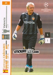 Sticker Santiago Canizares - UEFA Champions League 2007-2008. Trading Cards Game n. 25 - Panini