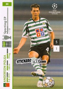 Sticker Anderson Polga - UEFA Champions League 2007-2008. Trading Cards Game - Panini