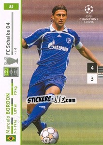 Sticker Marcelo Bordon - UEFA Champions League 2007-2008. Trading Cards Game - Panini