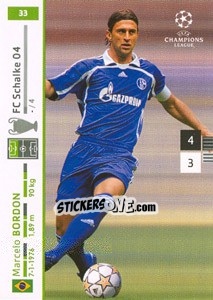 Sticker Marcelo Bordon - UEFA Champions League 2007-2008. Trading Cards Game n. 33 - Panini