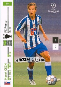 Sticker Marek Cech - UEFA Champions League 2007-2008. Trading Cards Game n. 35 - Panini