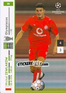 Sticker Michal Zewlakow - UEFA Champions League 2007-2008. Trading Cards Game n. 36 - Panini