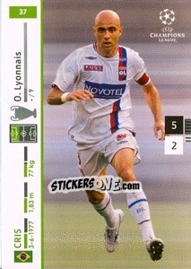 Sticker Cris - UEFA Champions League 2007-2008. Trading Cards Game n. 37 - Panini