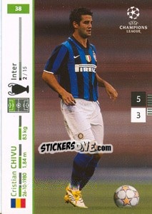 Sticker Cristian Chivu - UEFA Champions League 2007-2008. Trading Cards Game n. 38 - Panini