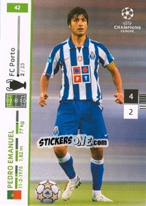 Sticker Pedro Emanuel - UEFA Champions League 2007-2008. Trading Cards Game n. 42 - Panini
