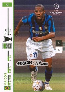 Sticker Maicon - UEFA Champions League 2007-2008. Trading Cards Game - Panini