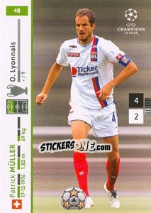 Sticker Patrick Muller - UEFA Champions League 2007-2008. Trading Cards Game - Panini