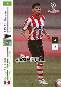Sticker Carlos Salcido - UEFA Champions League 2007-2008. Trading Cards Game - Panini