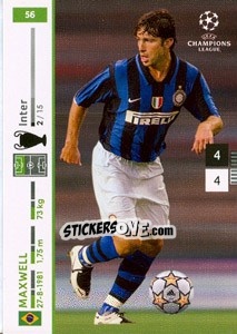 Sticker Maxwell - UEFA Champions League 2007-2008. Trading Cards Game n. 56 - Panini