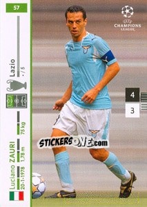 Sticker Luciano Zauri - UEFA Champions League 2007-2008. Trading Cards Game n. 57 - Panini
