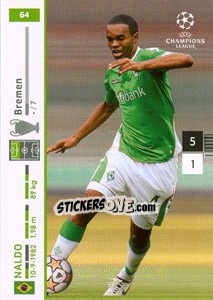 Sticker Naldo - UEFA Champions League 2007-2008. Trading Cards Game n. 64 - Panini