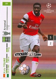 Sticker Kolo Toure - UEFA Champions League 2007-2008. Trading Cards Game n. 77 - Panini