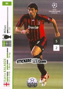 Sticker Kakha Kaladze - UEFA Champions League 2007-2008. Trading Cards Game - Panini