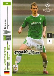 Sticker Per Mertesacker - UEFA Champions League 2007-2008. Trading Cards Game n. 84 - Panini