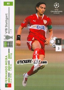 Sticker Fernando Meira - UEFA Champions League 2007-2008. Trading Cards Game - Panini