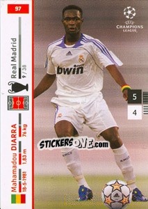 Cromo Mahamadou Diarra - UEFA Champions League 2007-2008. Trading Cards Game - Panini