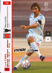 Sticker Lorik Cana - UEFA Champions League 2007-2008. Trading Cards Game - Panini