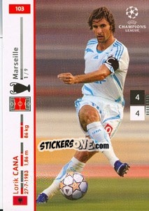 Sticker Lorik Cana - UEFA Champions League 2007-2008. Trading Cards Game n. 103 - Panini