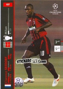 Sticker Clarence Seedorf - UEFA Champions League 2007-2008. Trading Cards Game n. 107 - Panini